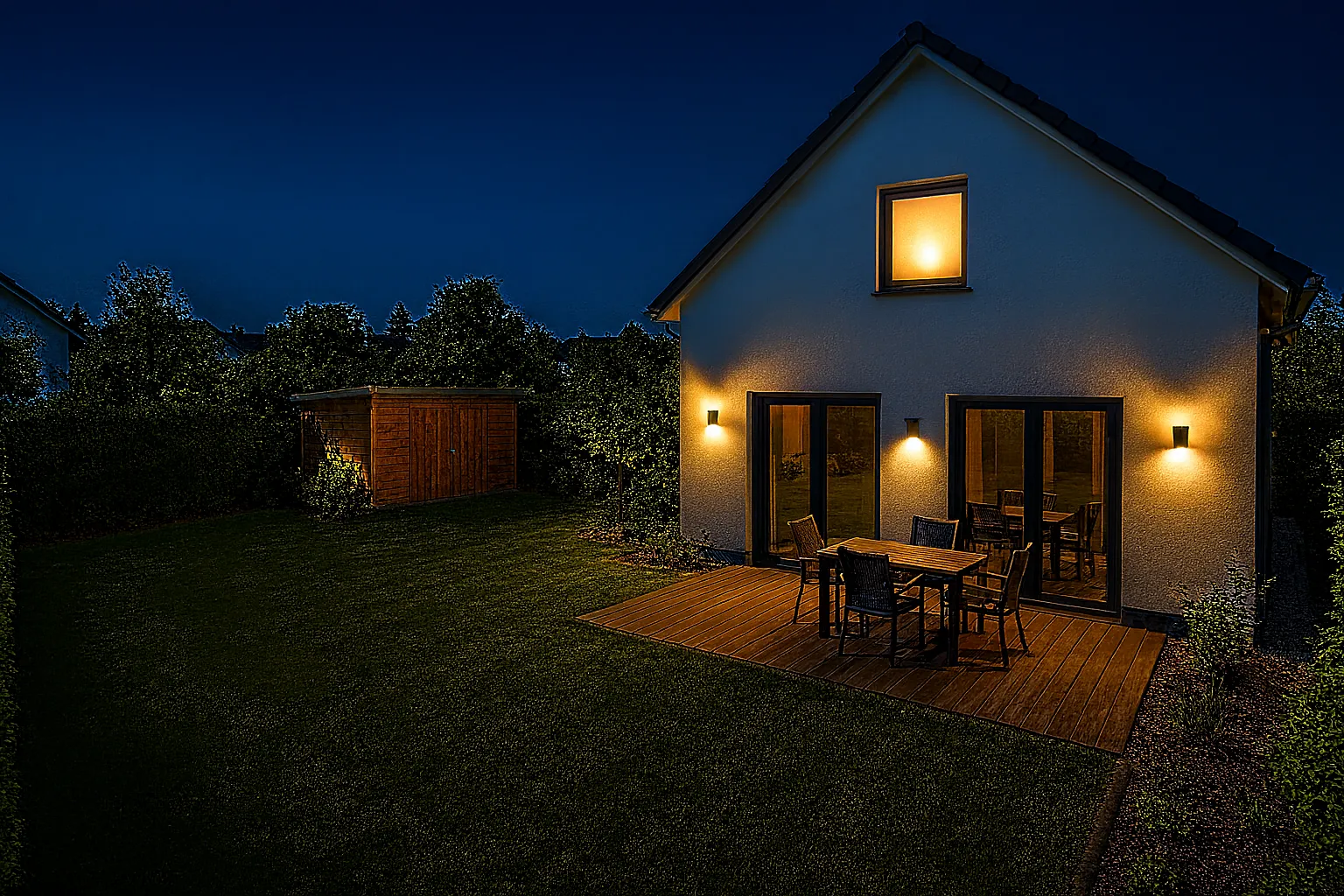 Kamerabild Hof (Nacht mit Farb-Nachtsicht)
